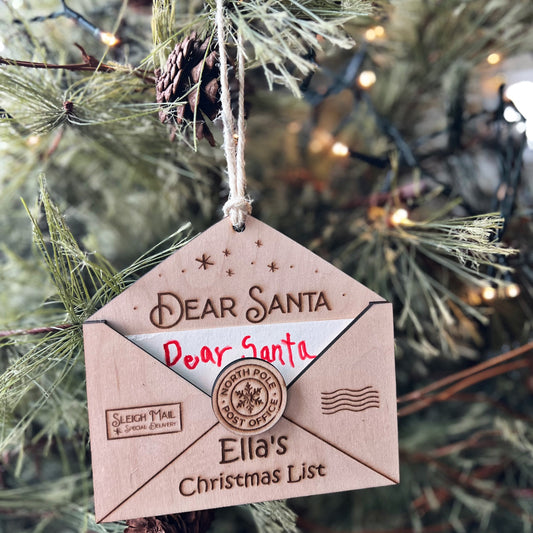 Personalized Christmas Wish List Ornament
